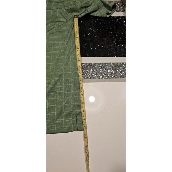 Palmer Golf Polo Shirt Large L 44 Kelly Green Plaid VG+ Condition - Picture 6 of 7